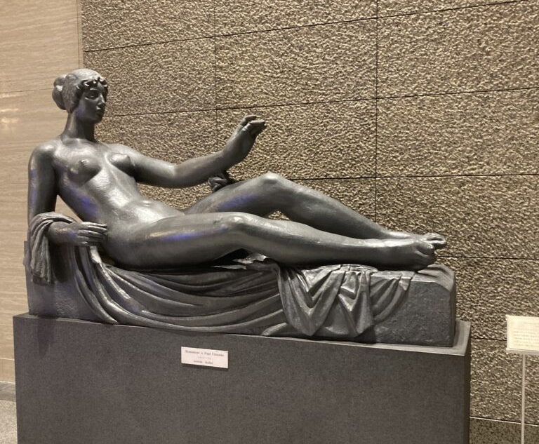世界的彫刻家　アリステッドマイヨール『裸婦』石版画　36×24cm　版上サイン ポール・セザンヌの為の記念碑」アリスティド・マイヨール
